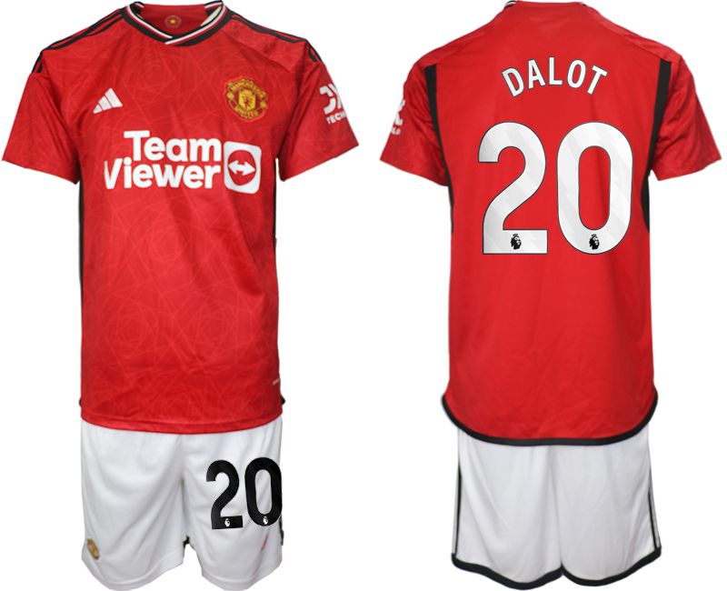 Men 2023-2024 Club Manchester United home red #20 Soccer Jersey